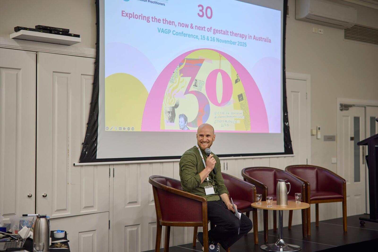 Facilitator leading a session at the VAGP conference